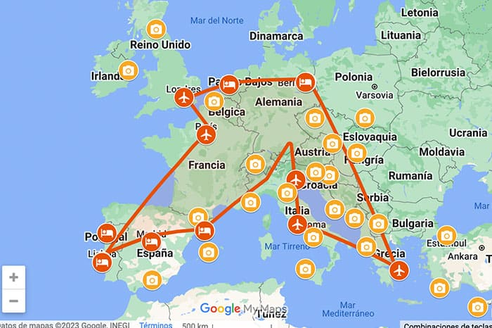 cómo viajar por Europa con 500€
